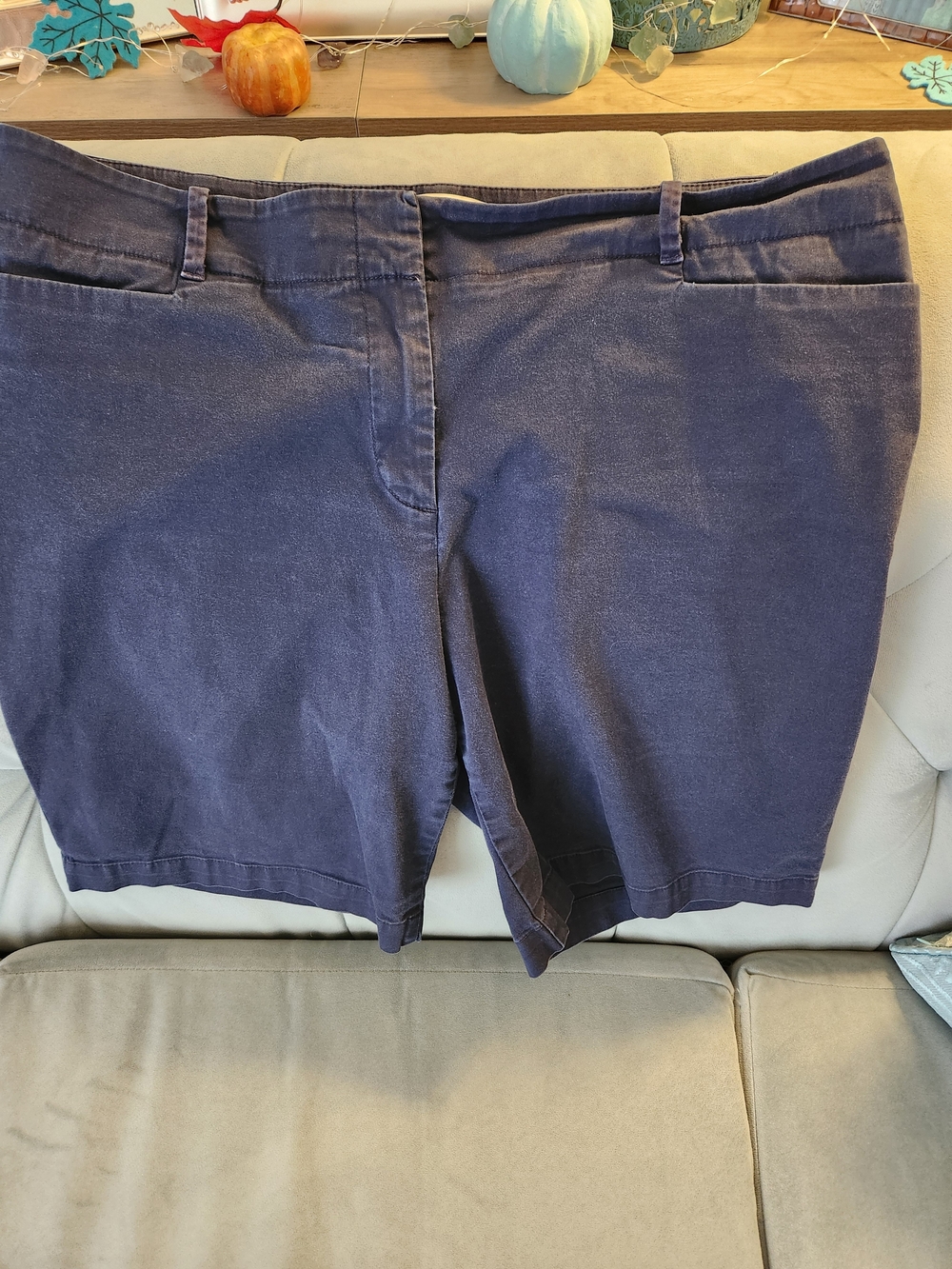 Talbots Navy Blue Casual Bermuda Shorts